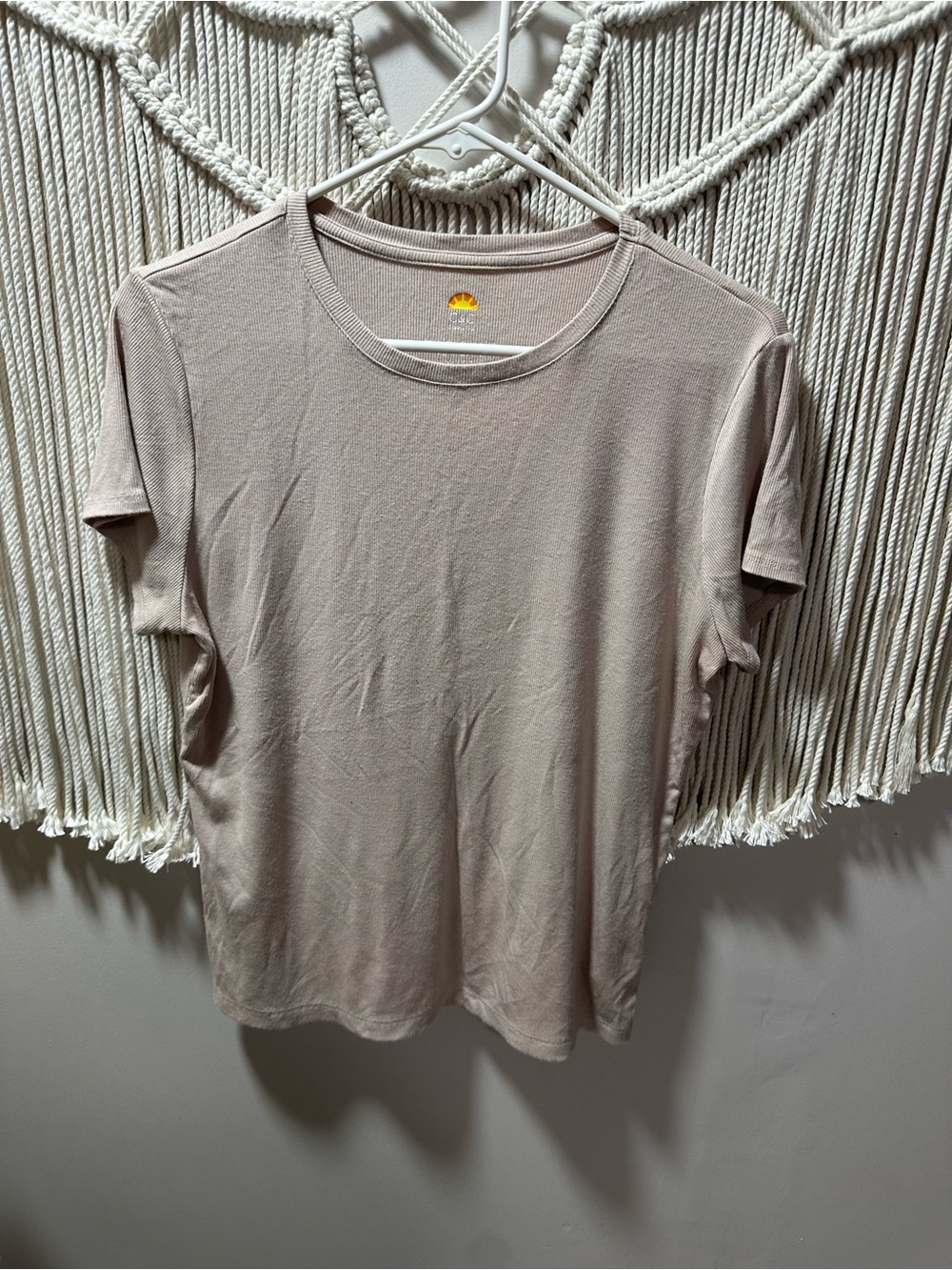 C&C California Short Sleeve Crewneck Tee in Taupe Beige